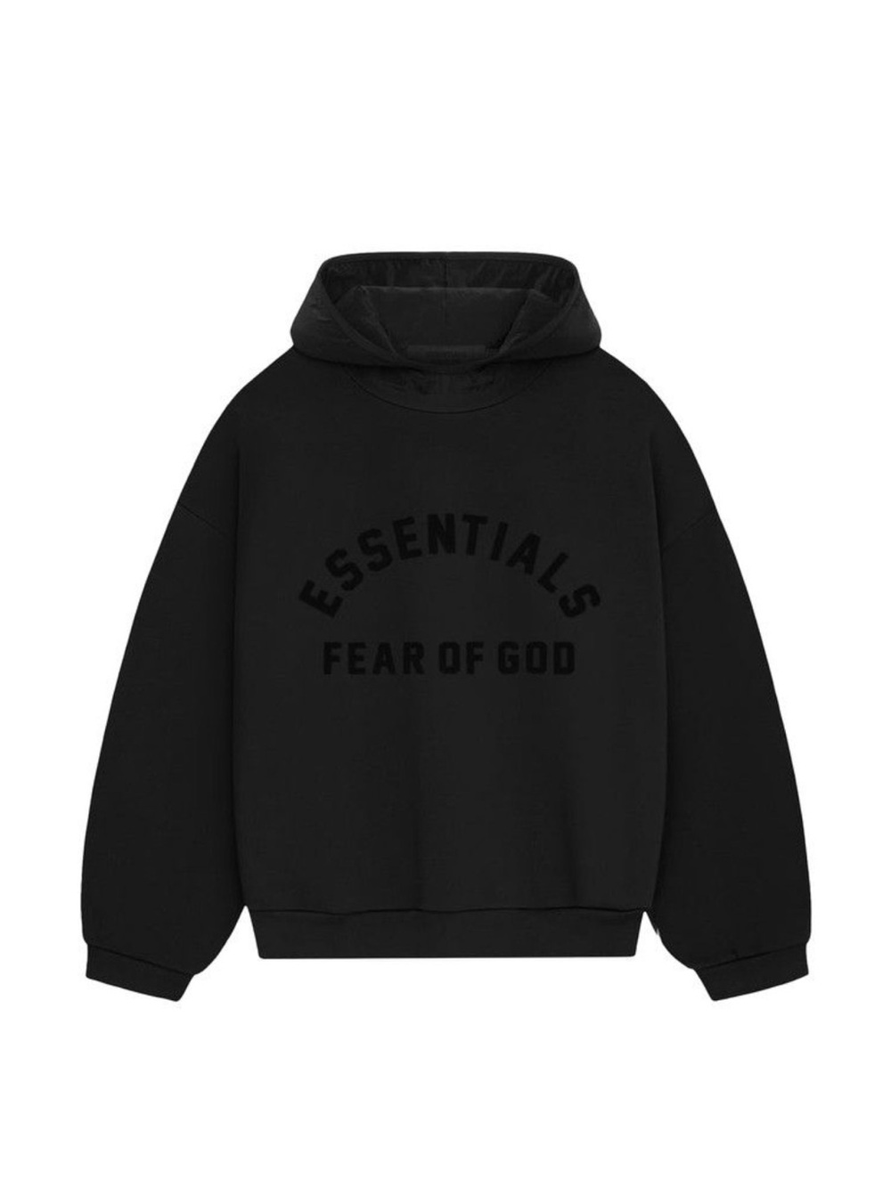 Jet Black essentials hoodie